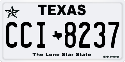 TX license plate CCI8237