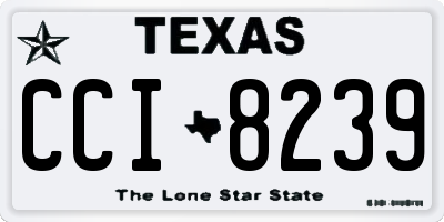 TX license plate CCI8239