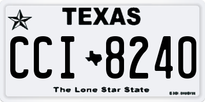 TX license plate CCI8240
