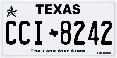 TX license plate CCI8242