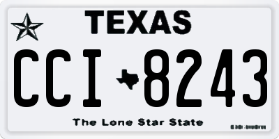 TX license plate CCI8243
