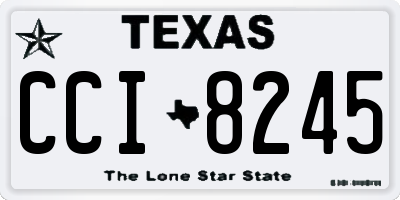 TX license plate CCI8245