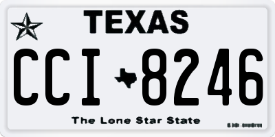 TX license plate CCI8246