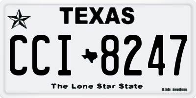 TX license plate CCI8247
