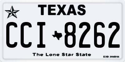 TX license plate CCI8262