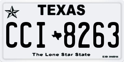 TX license plate CCI8263