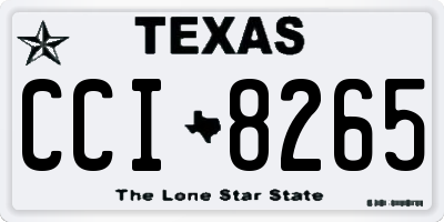 TX license plate CCI8265