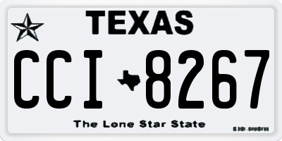 TX license plate CCI8267