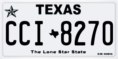 TX license plate CCI8270