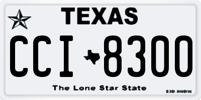 TX license plate CCI8300