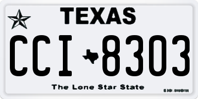 TX license plate CCI8303