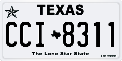 TX license plate CCI8311