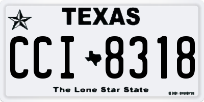 TX license plate CCI8318