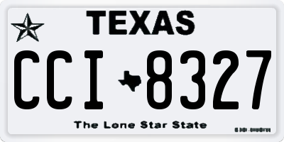 TX license plate CCI8327