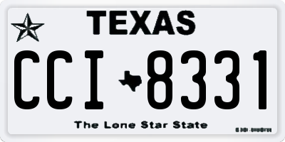 TX license plate CCI8331