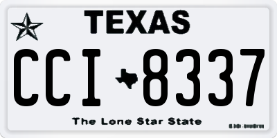 TX license plate CCI8337