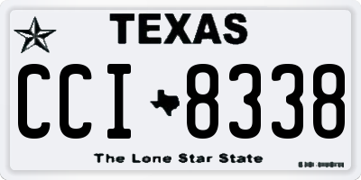 TX license plate CCI8338