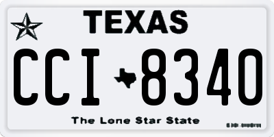 TX license plate CCI8340