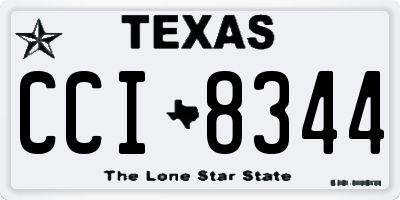 TX license plate CCI8344