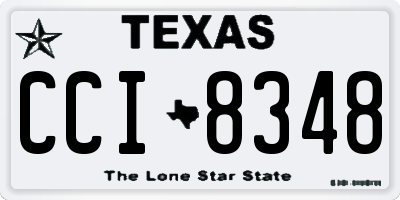 TX license plate CCI8348
