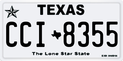TX license plate CCI8355