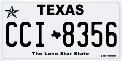TX license plate CCI8356