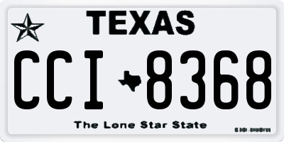 TX license plate CCI8368