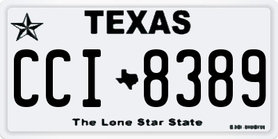 TX license plate CCI8389