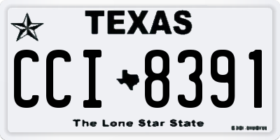 TX license plate CCI8391