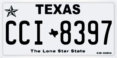 TX license plate CCI8397