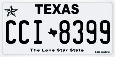 TX license plate CCI8399
