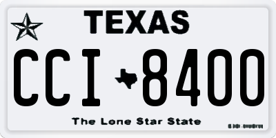 TX license plate CCI8400