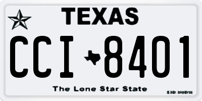 TX license plate CCI8401