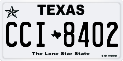 TX license plate CCI8402