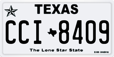 TX license plate CCI8409