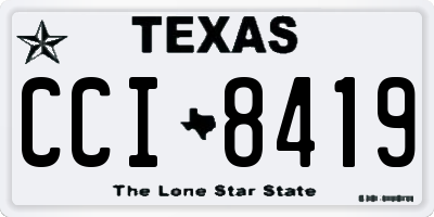 TX license plate CCI8419
