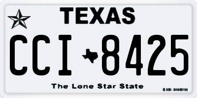 TX license plate CCI8425