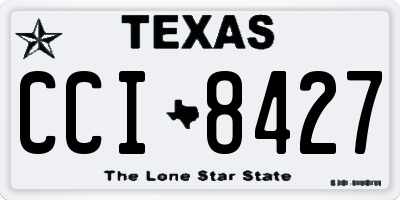 TX license plate CCI8427