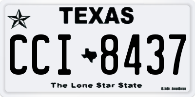 TX license plate CCI8437