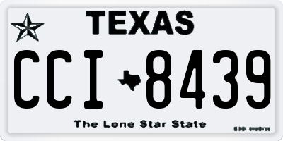TX license plate CCI8439