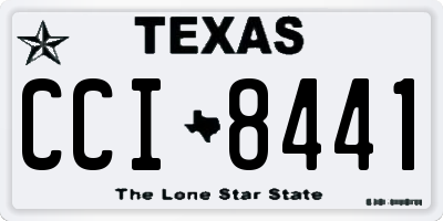 TX license plate CCI8441