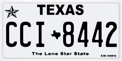 TX license plate CCI8442