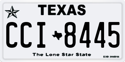 TX license plate CCI8445