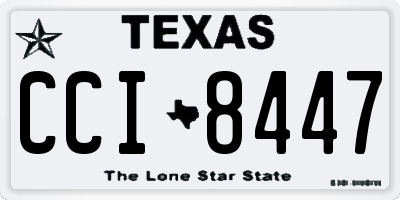 TX license plate CCI8447