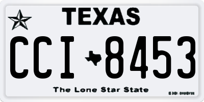 TX license plate CCI8453
