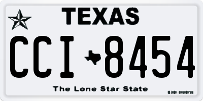 TX license plate CCI8454
