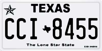 TX license plate CCI8455
