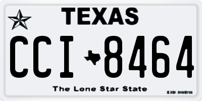 TX license plate CCI8464