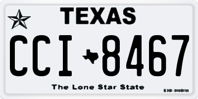 TX license plate CCI8467