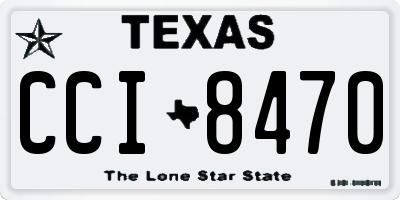 TX license plate CCI8470